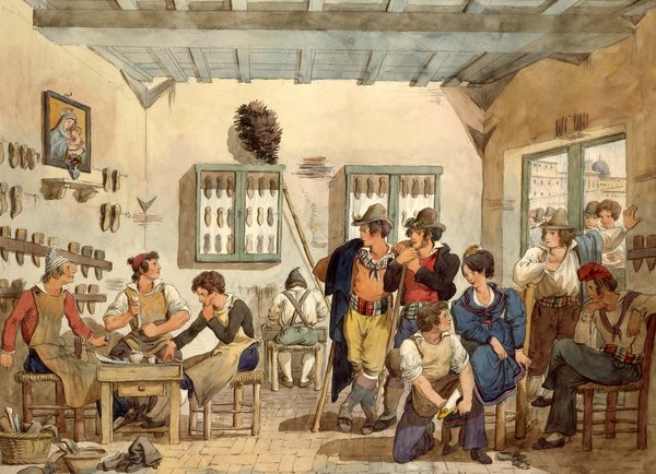 Bartolomeo pinelli   cobblers shop