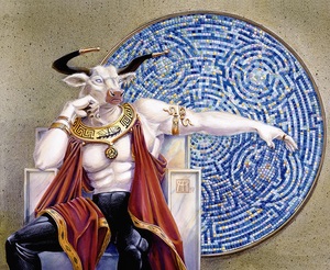 Minotaur with mosaic melissa a benson 2