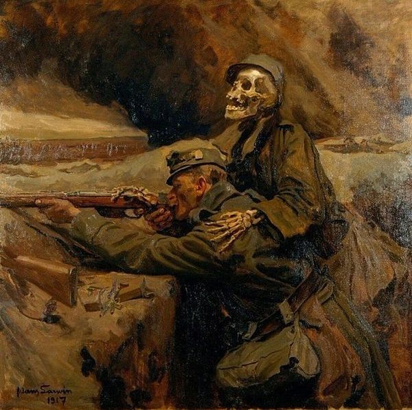 Hans larwin   soldat und tod   1917