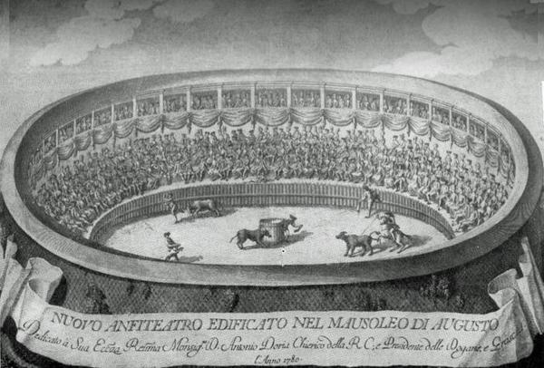 Giostra dei tori al mausoleo d'augusto %281780%29