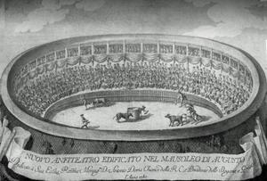 Giostra dei tori al mausoleo d'augusto %281780%29