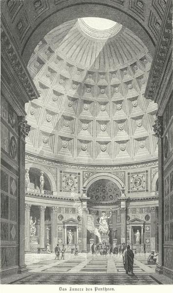 German school   interior of the pantheon rome 