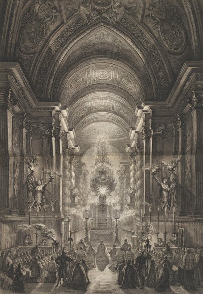 Francesco piranesi ceremony held in the cappella paolina vatican 1787