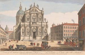 Robert sayer  santandrea della valle te romea view of st andrews church