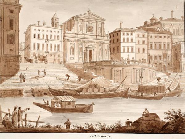 Porto di ripetta 1833 agostino tofanelli