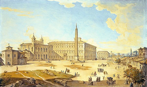 Francesco panini   view of rome lateranopalazzo