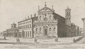 Chiesa di santo spirito in sassia  nel rione borgo by giovanni battista falda