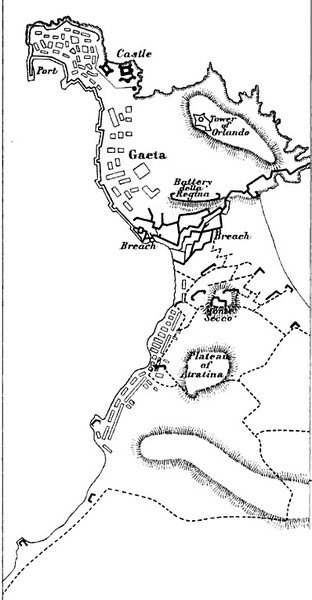 Siege of gaeta 1806 map